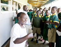 Nurse and students at Friends Kaimosi Hospital